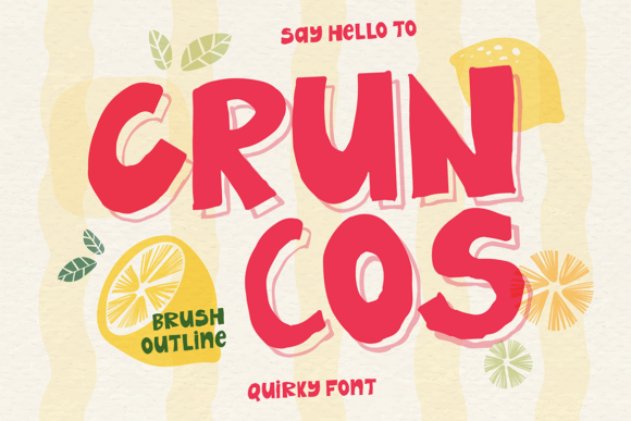 Cruncos: A Playful and Bold Brush Font for Creative Designs