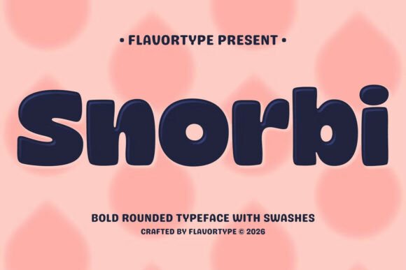 Discover the Charm of Snorbi: A Bold, Rounded Display Font for Eye-Catching Designs