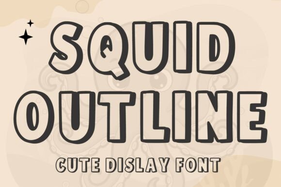 Discover the Charm of Squid Outline: A Fun and Friendly Display Font