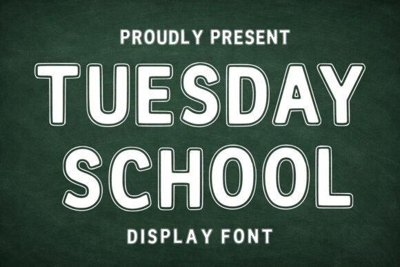 Discover the Versatility of Tuesday School: A Chalkboard-Style Font for Modern Design