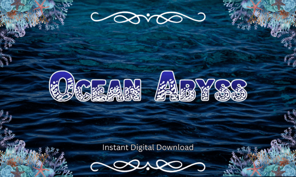 Dive into the Deep Blue Beauty of Ocean Abyss Font