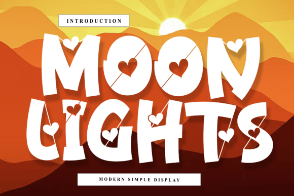 Embrace Whimsical Charm with Moon Lights: A Playful Display Font