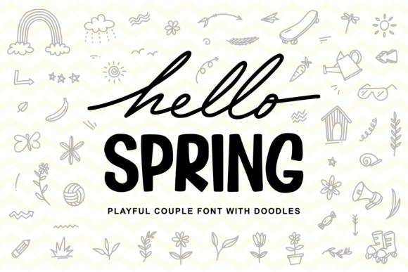 Hello Spring Trio: A Font Family for Welcoming and Joyful Designs