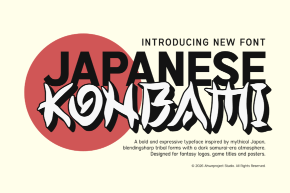Konbami: A Bold and Expressive Japanese-Style Display Font