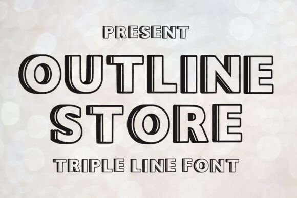 Outline Store: Bold, Retro-Modern Typography